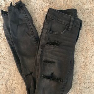 American Eagle Black Ripped Jeans